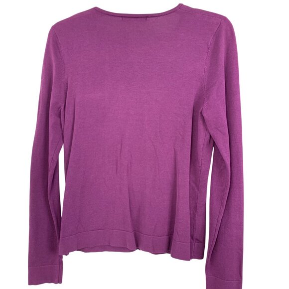 Lot of 2 Tops R&M Richards Brown Drape Front Zebra & August Silk Cardi M 8837 - Picture 9 of 14